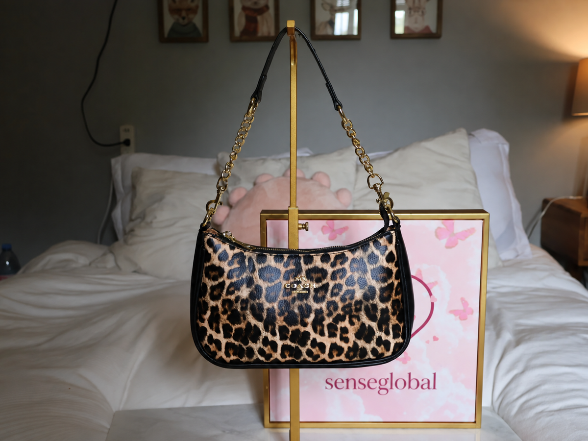 Leopard Teri Shoulder Bag