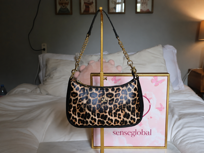 Leopard Teri Shoulder Bag