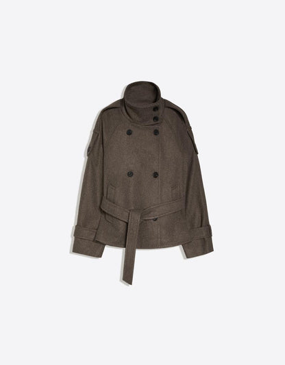 Funnel Neck Trench Jacket